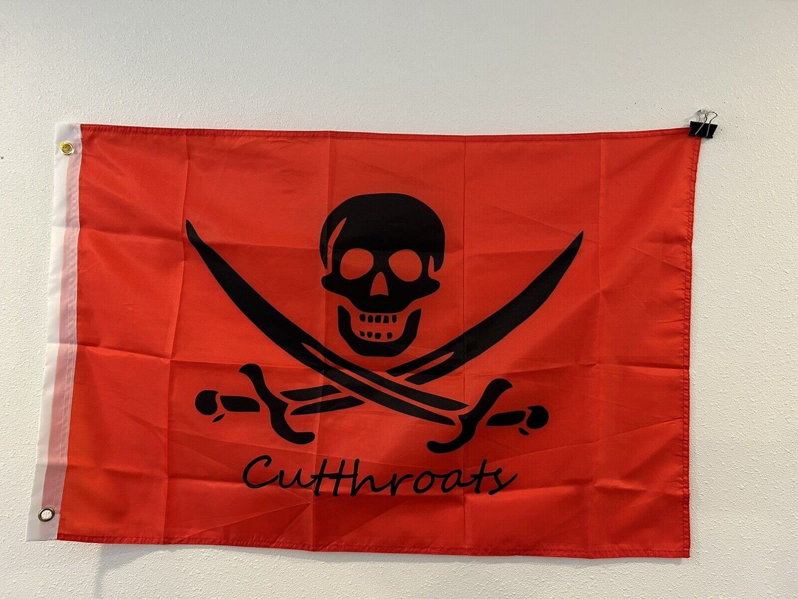 Pirate Cutthroats Black & Red Flag 2 x 3 Feet 100D Polyester Flag Banne